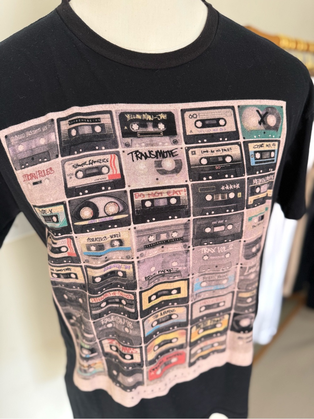 Supreme Black Tee with White Cassette Graphic - On The Reel - Picture 4 of 9